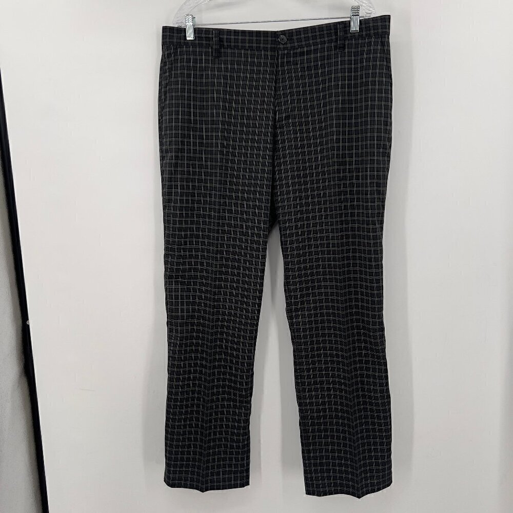 Adidas Mens Plaid Straight Pants Size 36X30